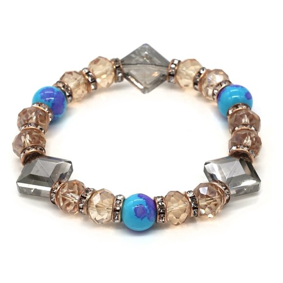 My Bead Emporium Jewelry - Bracelet with Rhinestones, Glass beads and Crystals.